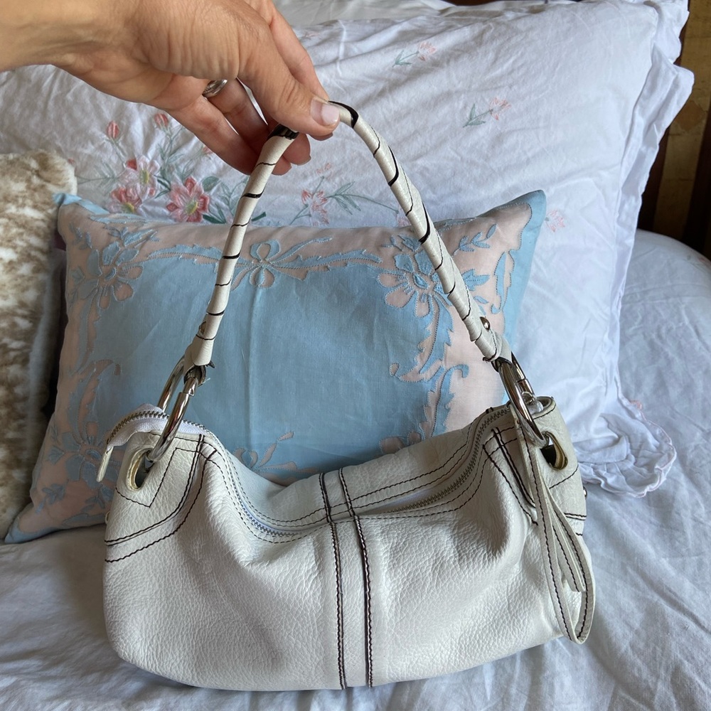Franco Sarto White Leather Pocketbook
